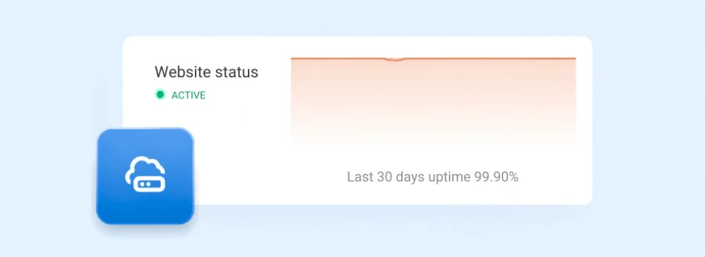 Website status with uptime monitoring