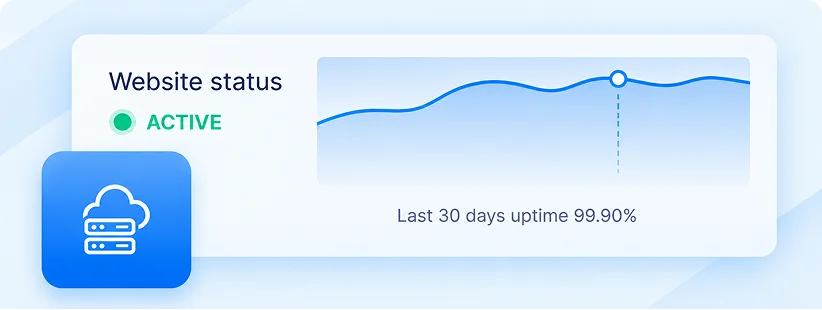 Website status with uptime monitoring